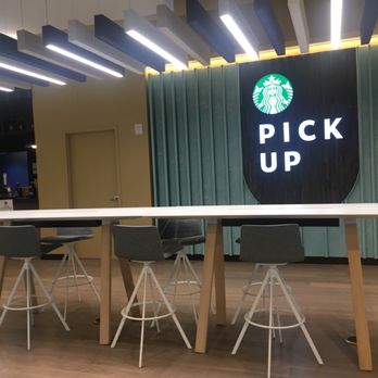 Starbucks - Seating area and I am guessing closer to wall is going to be the mobile order pick up area. - Coffee & Tea Near Me - Honolulu, Hawaii Starbucks - Seating area and I am guessing closer to wall is going to be the mobile order pick up area. - Coffee & Tea Near Me - Honolulu, Hawaii