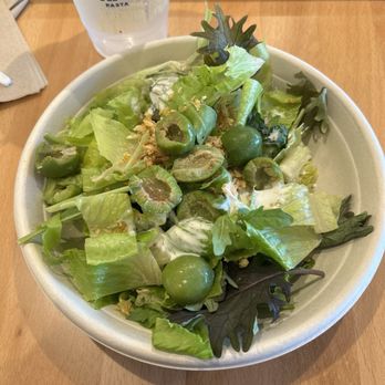 Porano - Side Salad (Anchovy dressing, crispy garlic, & green olives) - Pasta Shops Near Me - Des Peres, Missouri Porano - Side Salad (Anchovy dressing, crispy garlic, & green olives) - Pasta Shops Near Me - Des Peres, Missouri