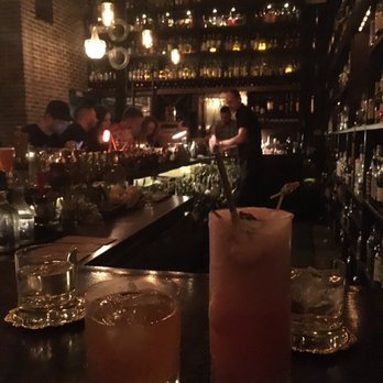 Canon - Summer 2017 menu. Campfire in Georgia (left), Toucan Gin Fizz (right) - one of my all time favs! - New American Near Me - Seattle, Washington