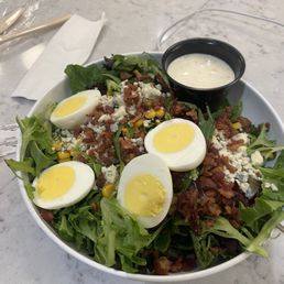 Cobb without tomatoes and my pals egg