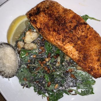 Eureka! - Blackened Salmon Kale Caesar Salad - American Near Me - Berkeley, California
