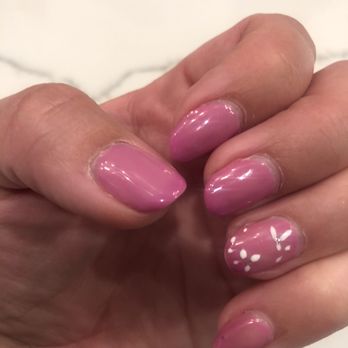 Teco Spa - 5 days after gel manicure. Color is vanishing, sadly. - Nail Salons Near Me - Rancho Santa Margarita, California