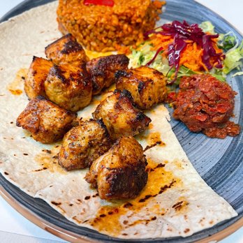 Ottoman Taverna - Tray of Tavuk Sis - Mediterranean Near Me - Washington, DC, District of Columbia Ottoman Taverna - Tray of Tavuk Sis - Mediterranean Near Me - Washington, DC, District of Columbia