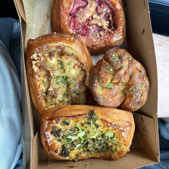 Moonbelly Bakery - PBJ, garlic roll, broccoli cheddar, and ham n' potato - Bakeries Near Me - Sacramento, California