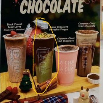 La Cha x The Bowl - Can't go wrong with Dubai Choco Pistachio Frappe, if you have sweet tooth. - Bubble Tea Near Me - Torrance, California La Cha x The Bowl - Can't go wrong with Dubai Choco Pistachio Frappe, if you have sweet tooth. - Bubble Tea Near Me - Torrance, California