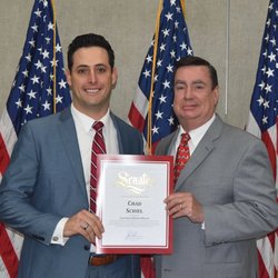 Schiel Wealth Management - Senator Joel Anderson awards Chad Schiel the California "Unsung Heroes Award" for 2017.
