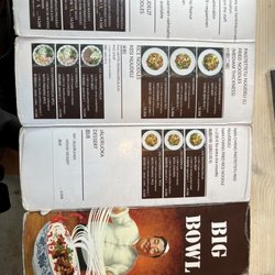 Big Bowl Noodle Restaurant - Menu june 2023 prices