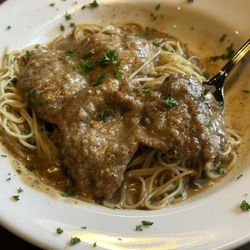 Soni's - My veal piccata. Angel hair was perfect al dente, which is hard to do.