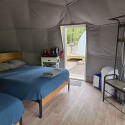 Suncook River Camp - Inside one of the yurts they rent