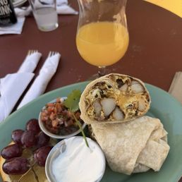 Breakfast Burrito & Mimosa