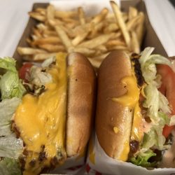 In-N-Out Burger - 2 grilled cheese animal style + fries