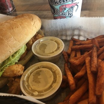 Skrimp Shack - Shrimp PoBoy with sweet potatoe fries - Seafood Near Me - Dumfries, Virginia Skrimp Shack - Shrimp PoBoy with sweet potatoe fries - Seafood Near Me - Dumfries, Virginia