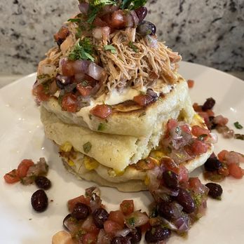 Jealous Fork - Chicken Thigh High pancakes - Pancakes Near Me - Miami, Florida