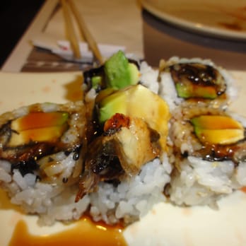Sano Sushi - eel avocado roll! SO GOOD! the avocado melt in your mouth, the avocado blends well with the eel - Japanese Near Me - Thornhill, Ontario