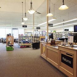 Redcliff Public Library - Circulation desk and main foyer