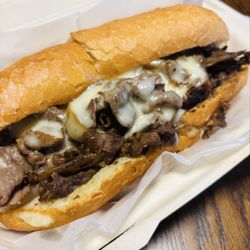 Red Wagon Burger - Philly cheesesteak!!! So much meat!