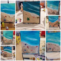 Wild Flower Studios and Gallery - Ocean Paint Night at Wildflower Studios and Gallery where #weartwildly