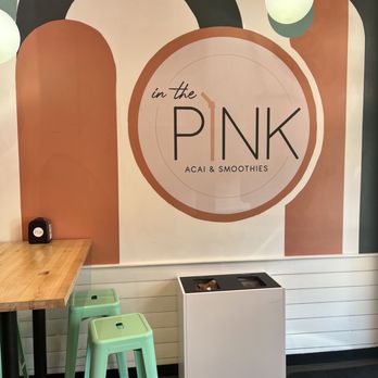 In The Pink - tables and stools in front of a mural - Juice Bars & Smoothies Near Me - Providence, Rhode Island In The Pink - tables and stools in front of a mural - Juice Bars & Smoothies Near Me - Providence, Rhode Island
