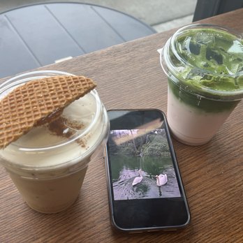 Van Dyke Coffee - Dutch latte + Strawberry matcha - Coffee & Tea Near Me - Los Angeles, California Van Dyke Coffee - Dutch latte + Strawberry matcha - Coffee & Tea Near Me - Los Angeles, California