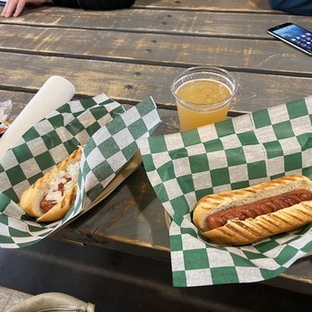 The Picnic Tap - Plain hotdog and one with onion - Gastropubs Near Me - Nashville, Tennessee The Picnic Tap - Plain hotdog and one with onion - Gastropubs Near Me - Nashville, Tennessee