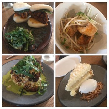 Kyu - Miami spice lunch (Aug/17): top row were 2 of the 3 main course choices; bottom row is the must have app and dessert - Asian Fusion Near Me - Miami, Florida