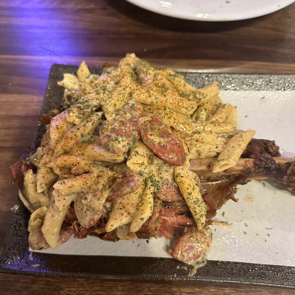 JS International Grill - Turkey Leg with Creamy Sausage Pasta - Caribbean Near Me - Plano, Texas JS International Grill - Turkey Leg with Creamy Sausage Pasta - Caribbean Near Me - Plano, Texas