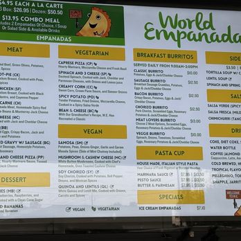 World Empanadas - Menu at the window - Latin American Near Me - Burbank, California
