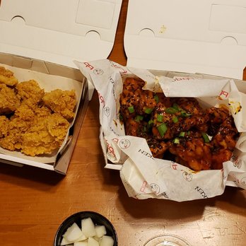 bb.q Chicken Gardena - 8/6/21 order. Boneless Golden Original M (left), Boneless spicy galbi M (right), 10 pieces each - Chicken Wings Near Me - Gardena, California bb.q Chicken Gardena - 8/6/21 order. Boneless Golden Original M (left), Boneless spicy galbi M (right), 10 pieces each - Chicken Wings Near Me - Gardena, California