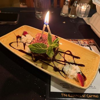 Carmel's Bistro Giovanni - Special anniversary dessert surprise - Italian Near Me - Carmel, California