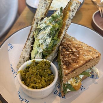 Two Hands - Henry's chicken sandwich - Cocktail Bars Near Me - Austin, Texas