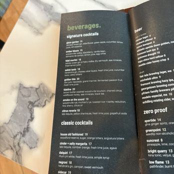 Cinder + Salt - Drinks - Seafood Near Me - Seattle, Washington Cinder + Salt - Drinks - Seafood Near Me - Seattle, Washington