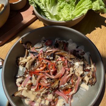 Valley Goat - Maitake lettuce wraps - New American Near Me - Sunnyvale, California Valley Goat - Maitake lettuce wraps - New American Near Me - Sunnyvale, California