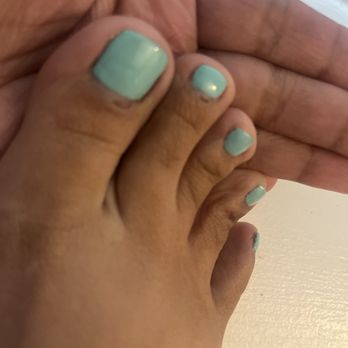 Anthony Vince' Nail Spa - It still hurts and I forgot to mention the nail tech sprayed it also with alcohol at the end of the pedicure too - Nail Salons Near Me - Chesapeake, Virginia
