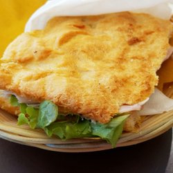 Le Bocche - Ham and greens foccacia sandwich