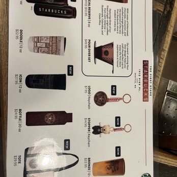 Starbucks - Merch menu - Coffee & Tea Near Me - Seattle, Washington