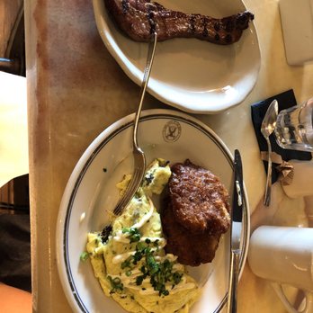 St. Anselm - Breakfast: Wild Mushroom Omelette with Hash brown and a side of bacon. - Steakhouses Near Me - Washington, DC, District of Columbia