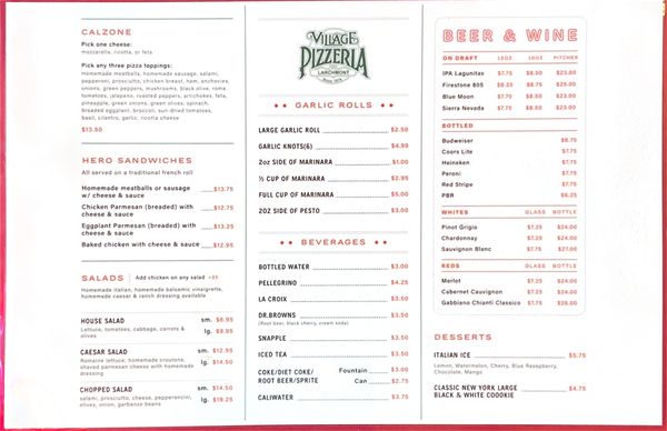 Menu photo 5 Village Pizzeria Los Angeles, CA Menu photo 5 Village Pizzeria Los Angeles, CA
