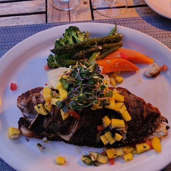 The Shoals Restaurant - Grilled Branzino fillet on garlic mash - Seafood Near Me - Mussel Shoals, California The Shoals Restaurant - Grilled Branzino fillet on garlic mash - Seafood Near Me - Mussel Shoals, California
