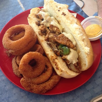 BW's Grill - Philly cheesesteak with onion rings. - Burgers Near Me - Crawfordville, Florida BW's Grill - Philly cheesesteak with onion rings. - Burgers Near Me - Crawfordville, Florida
