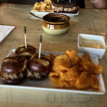 LT Mesquite Brew - Reuben and brisket sliders - Brewpubs Near Me - Castroville, Texas