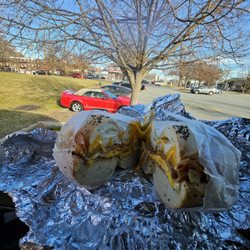 Barry's Bagel & Deli - Poppy seed egg ham and cheese bagel