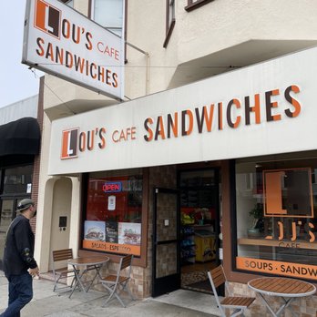 Lou's Cafe - a man walking past a sandwich shop - Breakfast & Brunch Near Me - San Francisco, California Lou's Cafe - a man walking past a sandwich shop - Breakfast & Brunch Near Me - San Francisco, California