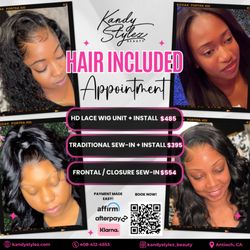 Kandy Stylez Beauty - Hair included appointment