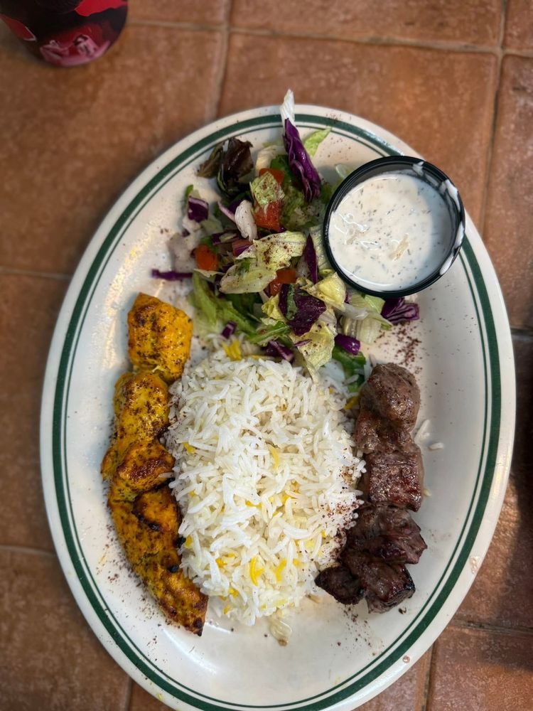 Food from A&A Kabob Grill