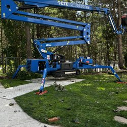 RV Tree - Equipment that allows the crew to work over a septic field or bushes and obstructions.