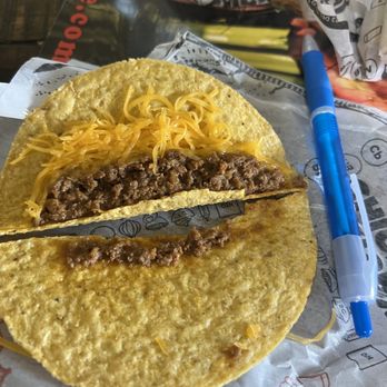 Del Taco - a taco cut in half with a knife - Fast Food Near Me - Wildomar, California