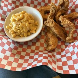 Chicken strips and Mac and cheese Chicken strips and Mac and cheese