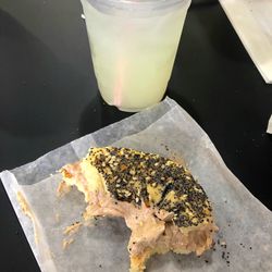 Hudson Bagels - Everything Bagel with cinnamon cream cheese spread