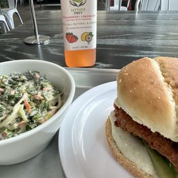 Buffalo Chikn sandwich w Kale Mix Slaw Buffalo Chikn sandwich w Kale Mix Slaw