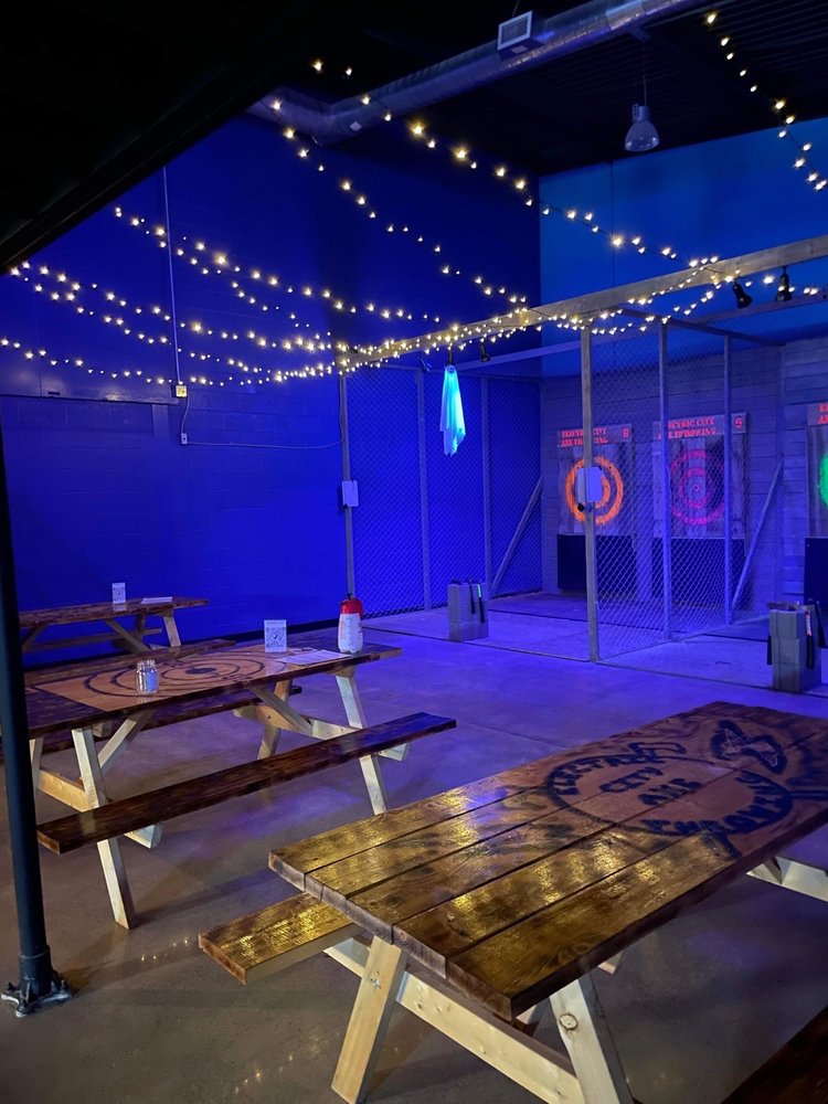 Social spots from Electric City Axe Throwing